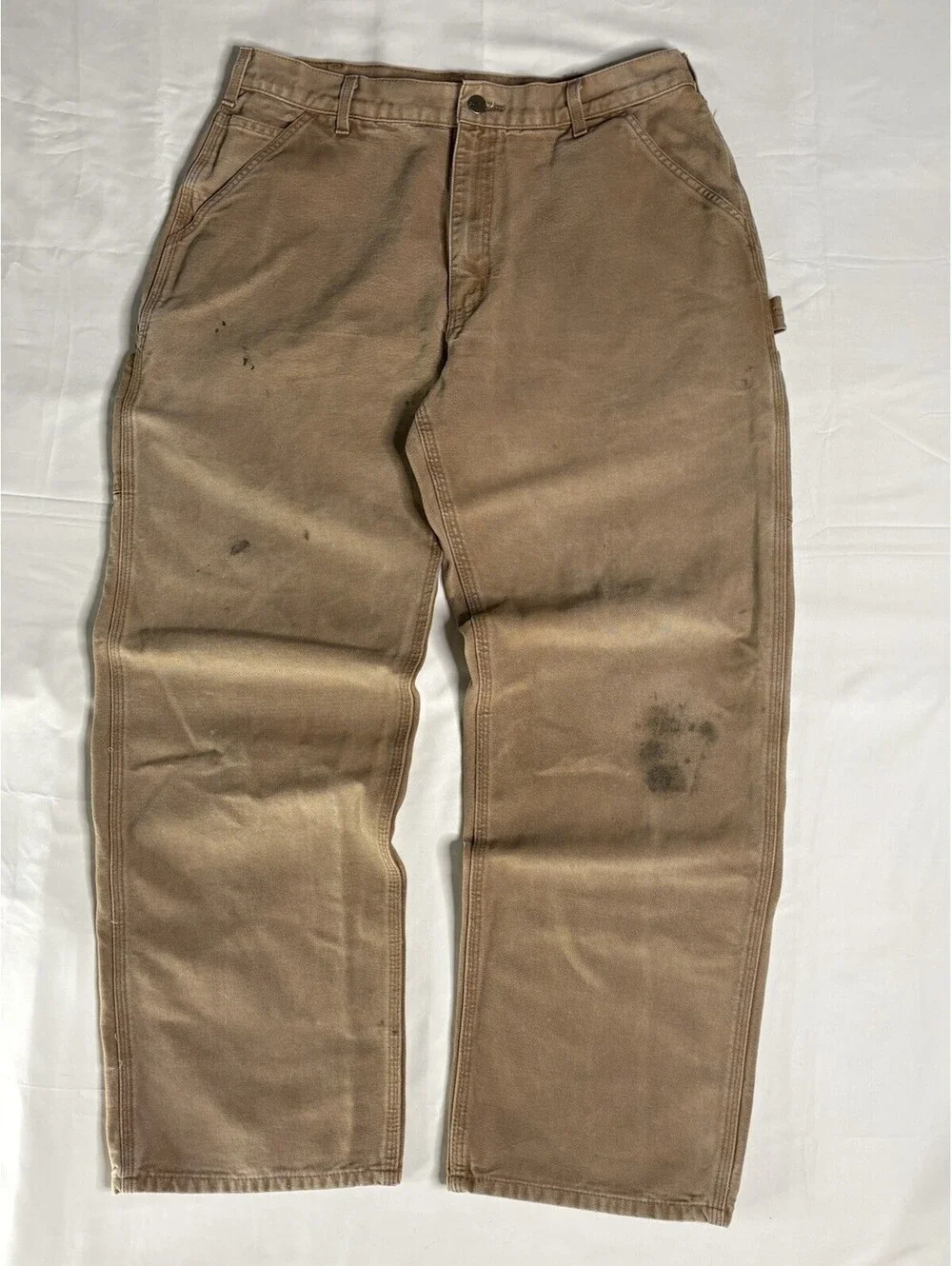 Vintage 2007 Carhartt B11 Brown Duck Canvas Work Dungarees -